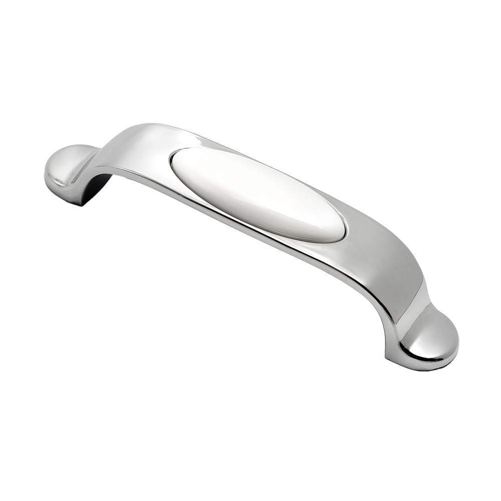 Ручка-скоба  SF16-11-96  с фарфором хром  96мм