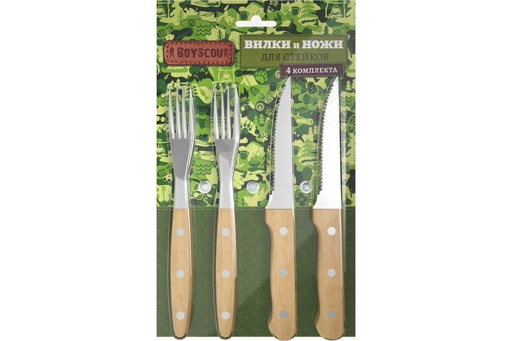 Набор BOYSCOUT д/стейков (вилки,ножи) на 4 персоны  61557