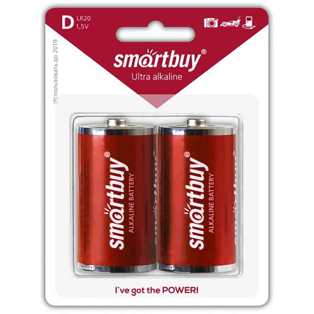 Батарейка Smartbuy  алкалиновая  LR20/2B   SBBA-D02B