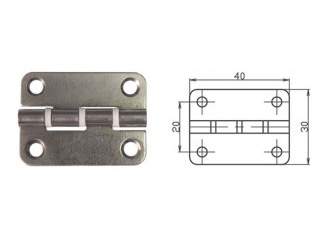 Петля карточная со вставкой  40х30  цинк  3804