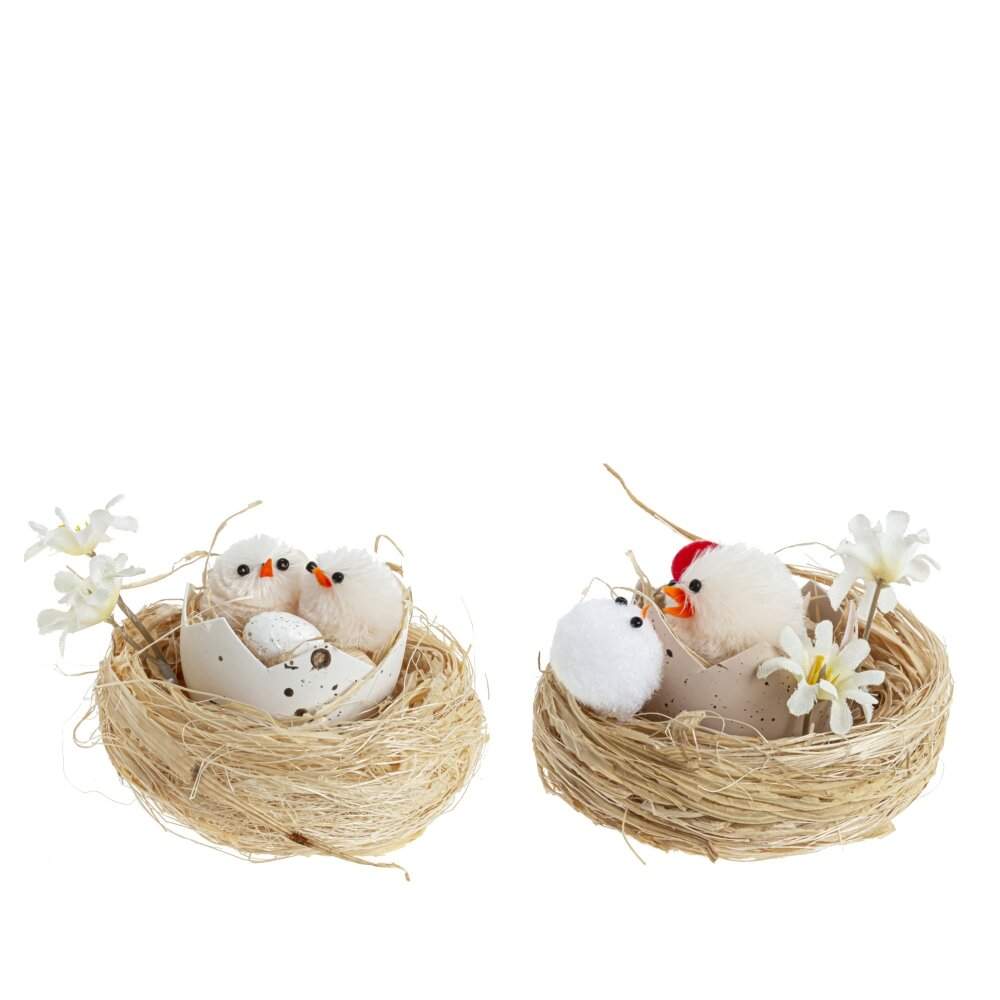 REMECO COLLECTION Изделие декоративное 795522 Цыпленок в гнезде L7,5 W7,5 H5см