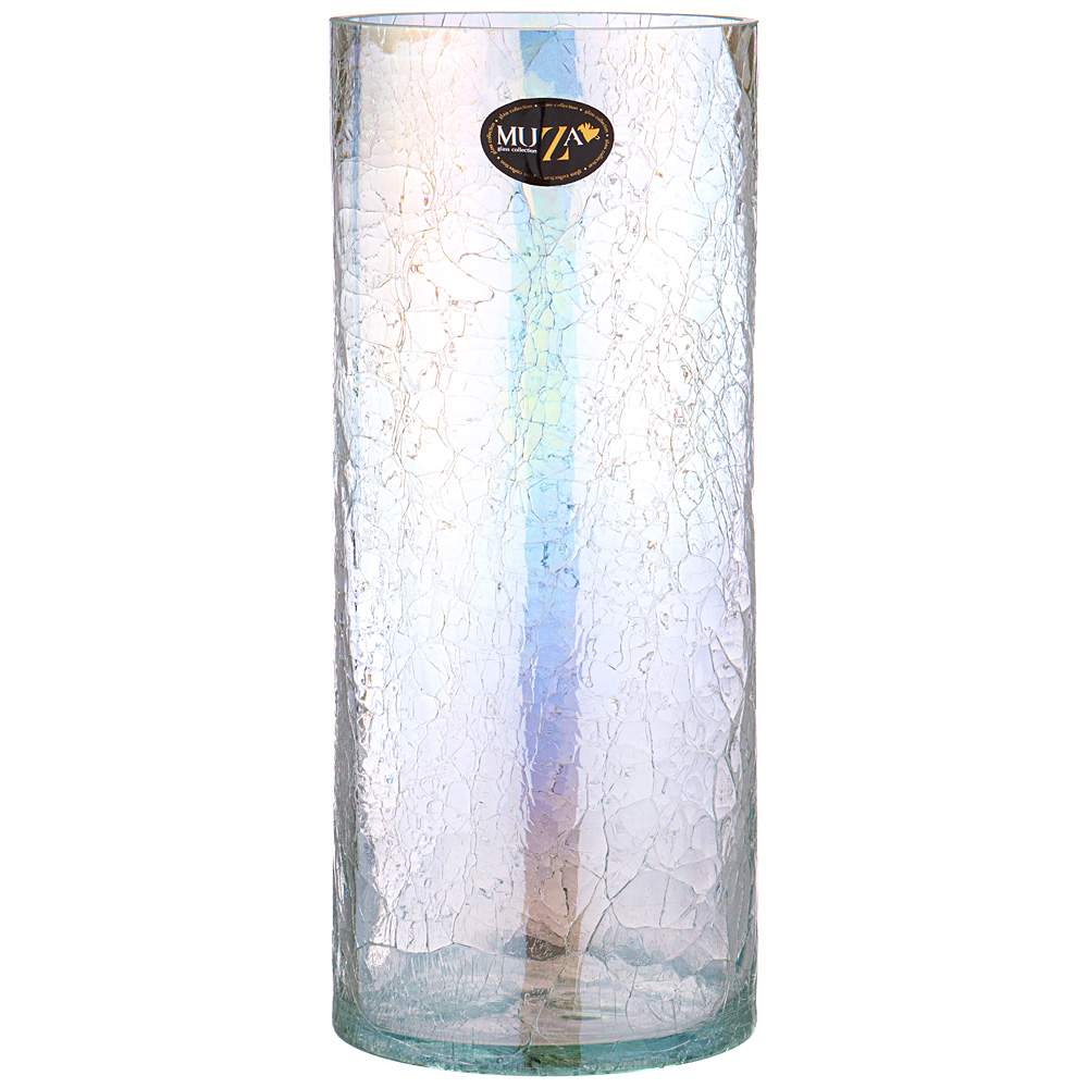 MUZA Ваза 380-628 Cracle White d14,6см h35см цилиндр