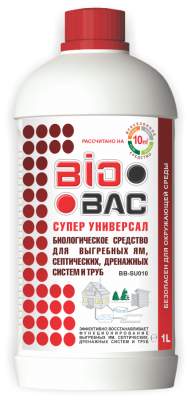 BB-SU010 Супер универсал. Биологич. сред. для выгребных ям, септических, дренажных сист. и труб, 1 л