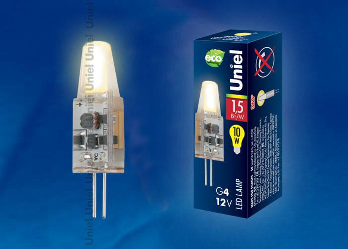 Лампа Uniel LED-JC-12/1,5W/WW/G4/CL  SIZ05TR  UL-00000183