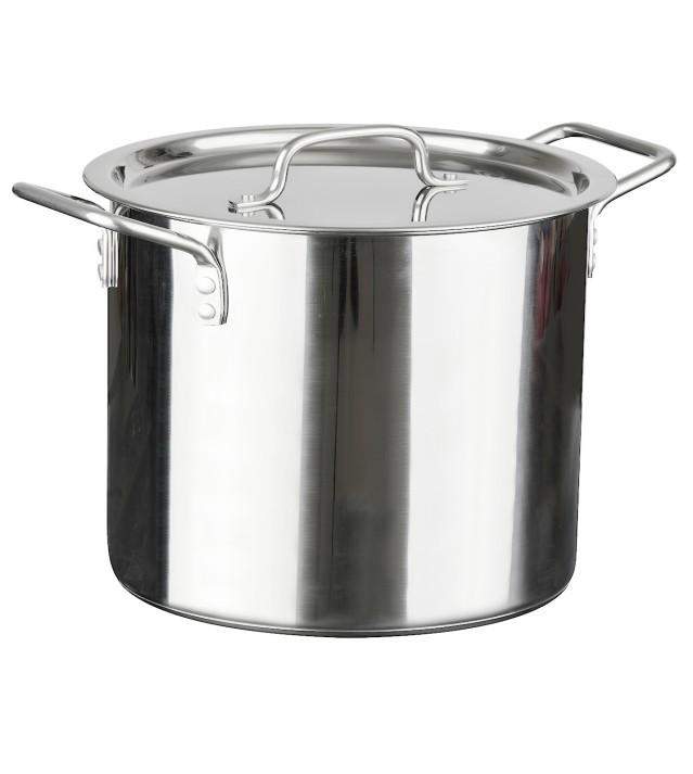 КАТУНЬ Общепит Котел 25л d35 h30 высокий с мет.крышкой нерж.тройное дно КТ-ОБ-25 КВ