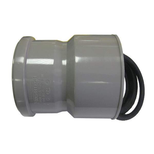 Переход с чугуна на пластик 124/110 с манжетой RTP