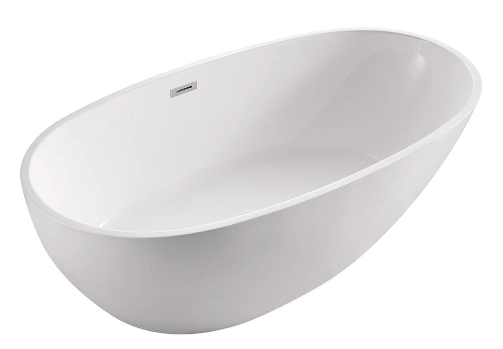 Ванна Leeds  1685х840х580мм  акрил. белая свободност.  в к-те с сифоном и мет.рамой LEE17085