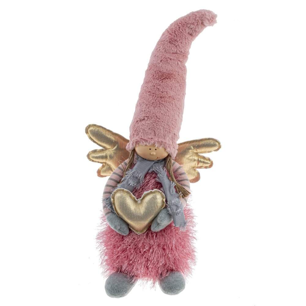 REMECO COLLECTION Игрушка набивная 761781 Ангел розовый/золото 31х20х39/70см