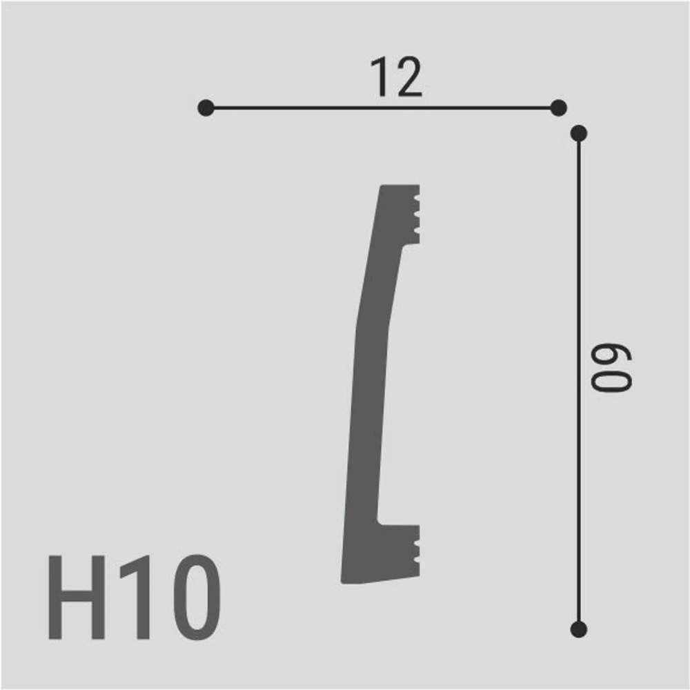 Плинтус XPS POLYMER Н 10 (60*12)/34