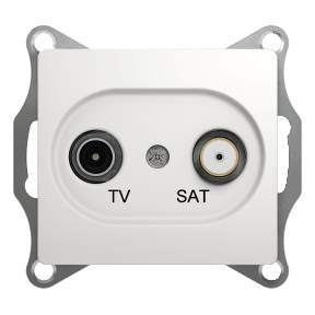 Розетка SE Glossa  Бел. TV-SAT одиночная 1DB  SE GSL000197