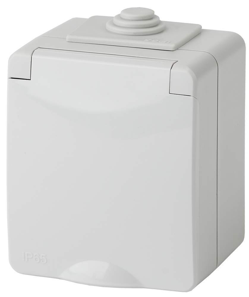 Розетка ЭРА 2Р+Е IP65 16А-250В ОУ 11-2601-03 серый