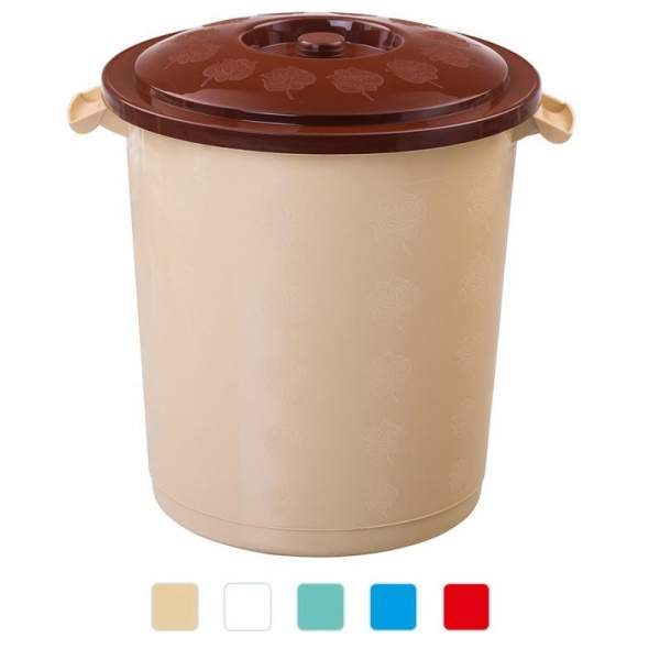 ЭЛЬФПЛАСТ Бак хозяйственный 013 Антей 50л с крышкой бежевый 430х485мм 