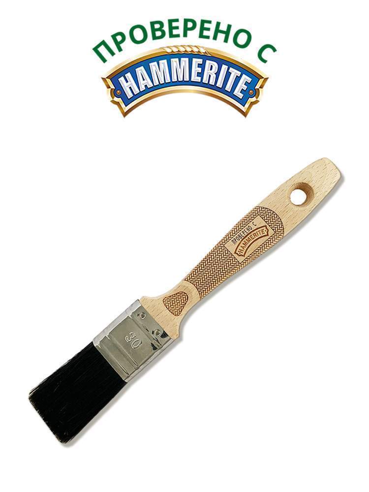 Кисть плоская Handmaler Pro Yellow черная смеш.щетина,бук.ручка, 30мм  1008-30