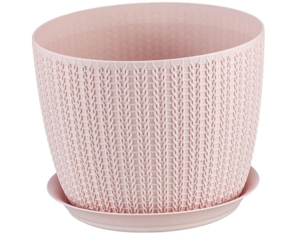 Кашпо  Вязание  М3121  2,8л  d.18  чайная роза