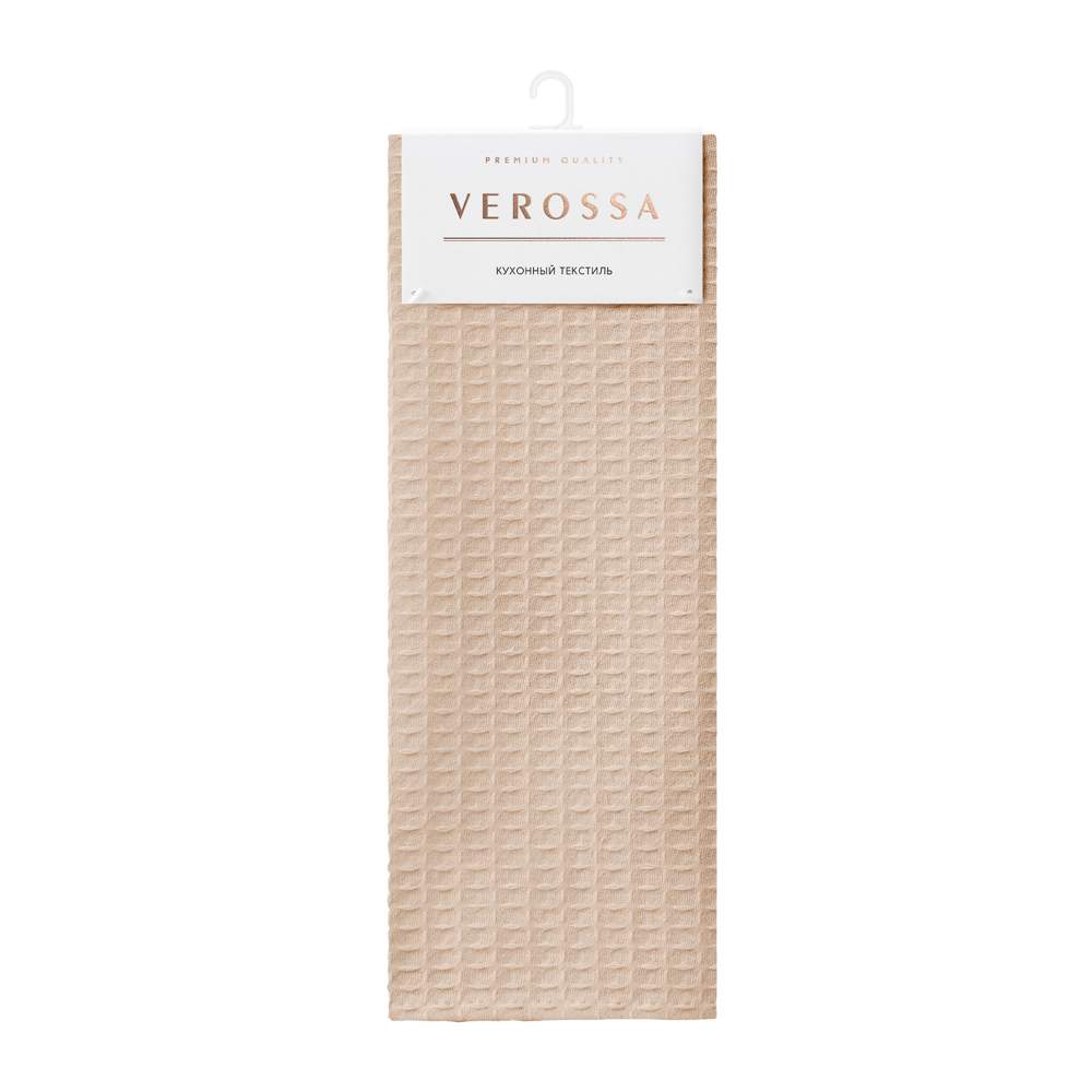 VEROSSA Полотенце 927555 кашемир 40х70 вафельное крупная клетка    