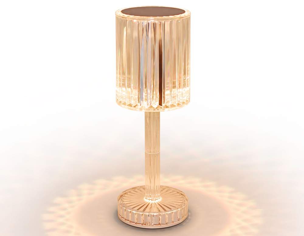 Лампа настольная DE8066 CL прозрачный LED 3000K/4200K/6400K 3W