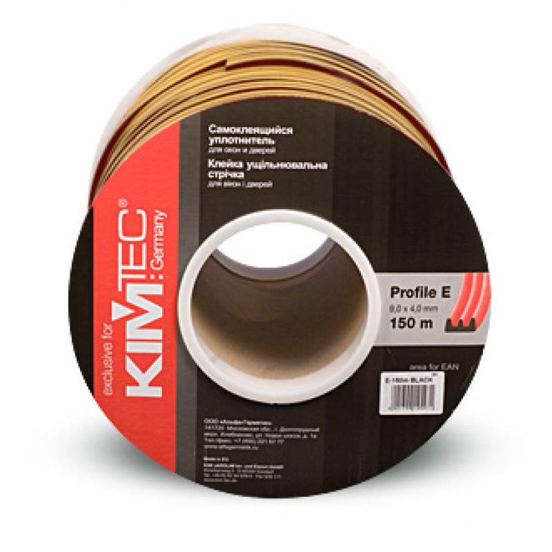 Уплотнитель Kimtek Е-проф. двойн. 9х4мм коричн.150м 04-14-10