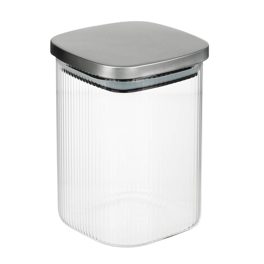 VETTA Банка 828-325 Рельеф д/сыпучих 1000мл стекло/металл 140x100мм  