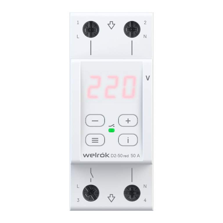 Реле напряжения RBUZ welrok D2-50 red