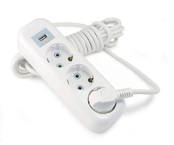 Удлинитель сетевой  LUX  У3-Е-05  3-мест.  5м USB ГНЕЗДО