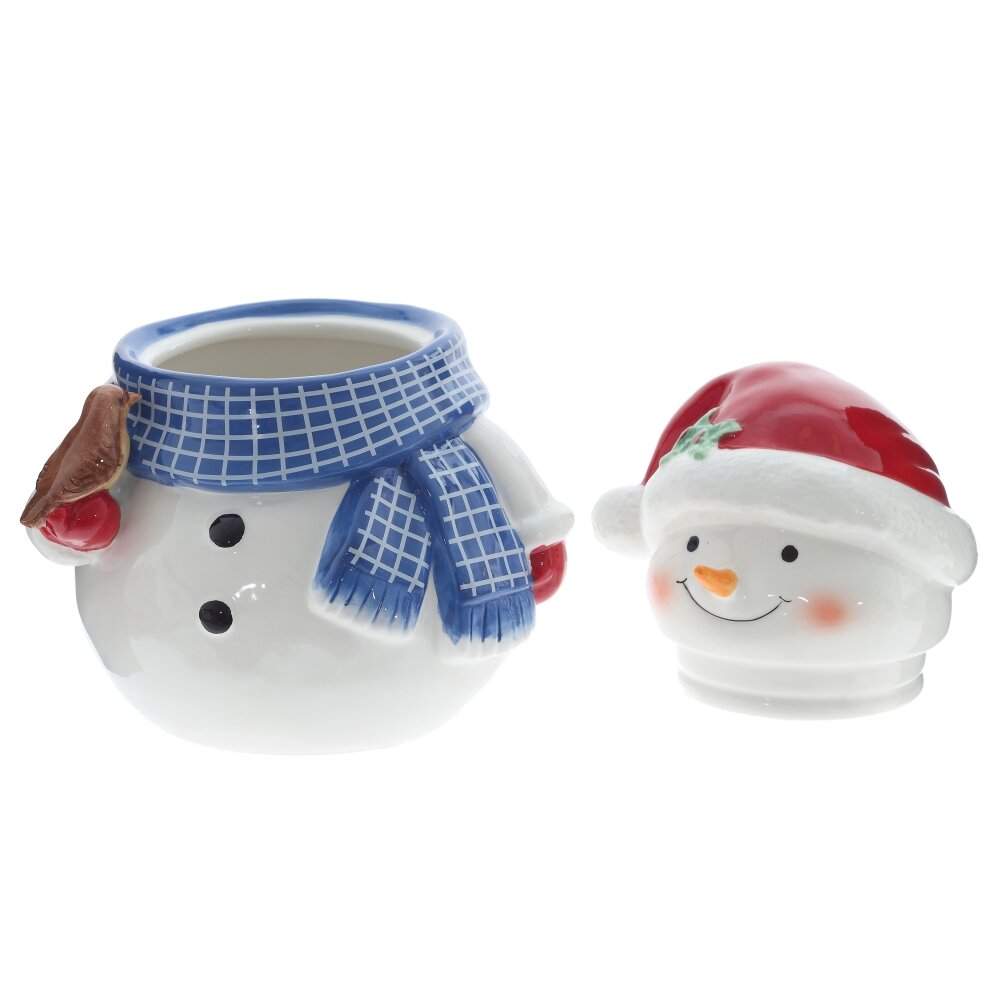 REMECO COLLECTION Конфетница 823731 Снеговик 1480мл 18х14х22см керамика