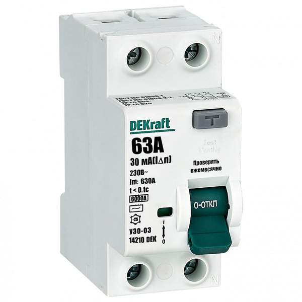 Диф.авт.выкл. SchE  2п 63A 30мА  AC 6kA  УЗО-03  14210DEK 1585234