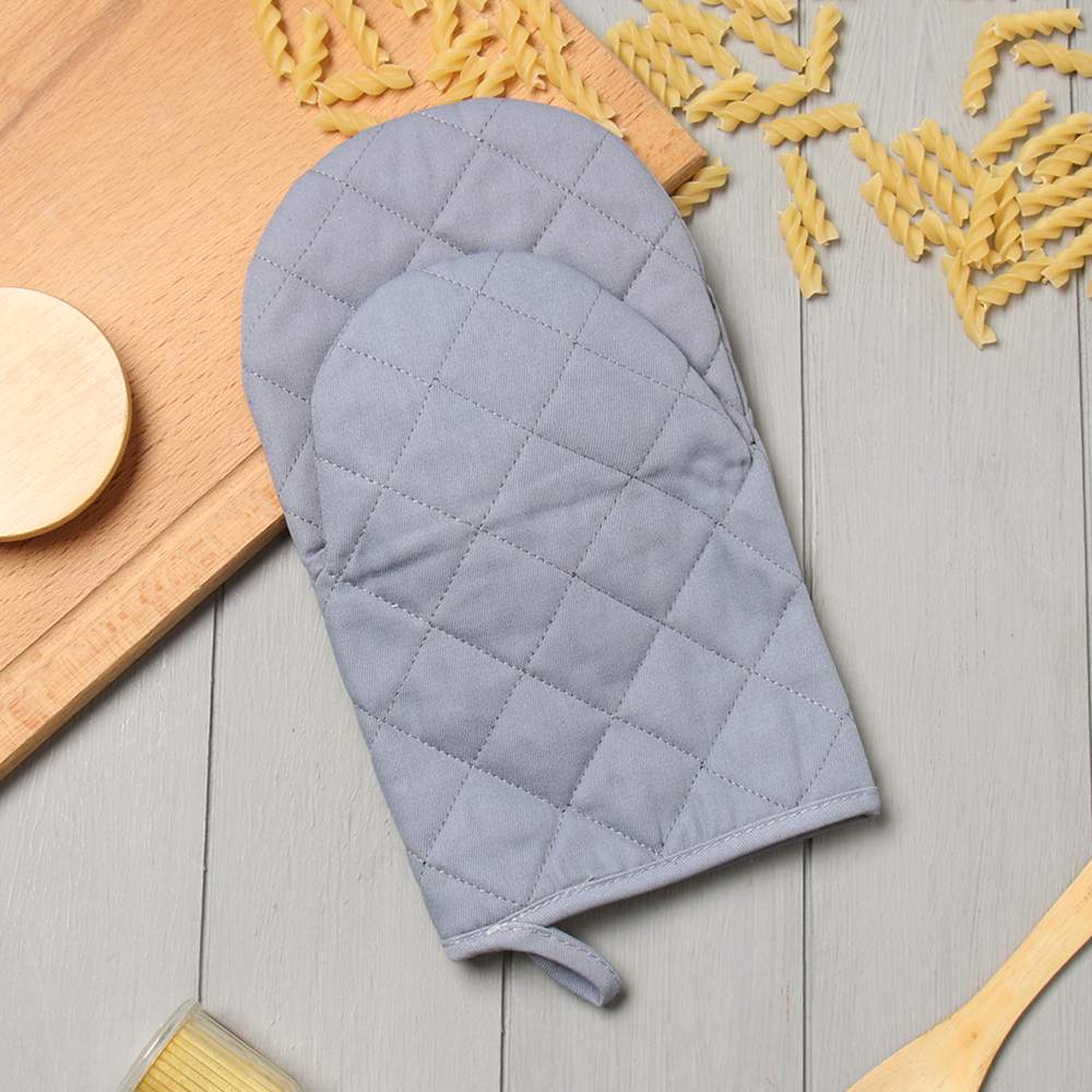 ЭТЕЛЬ Kitchen Варежка-прихватка 15х28см серый саржа,100% хлопок 10179644