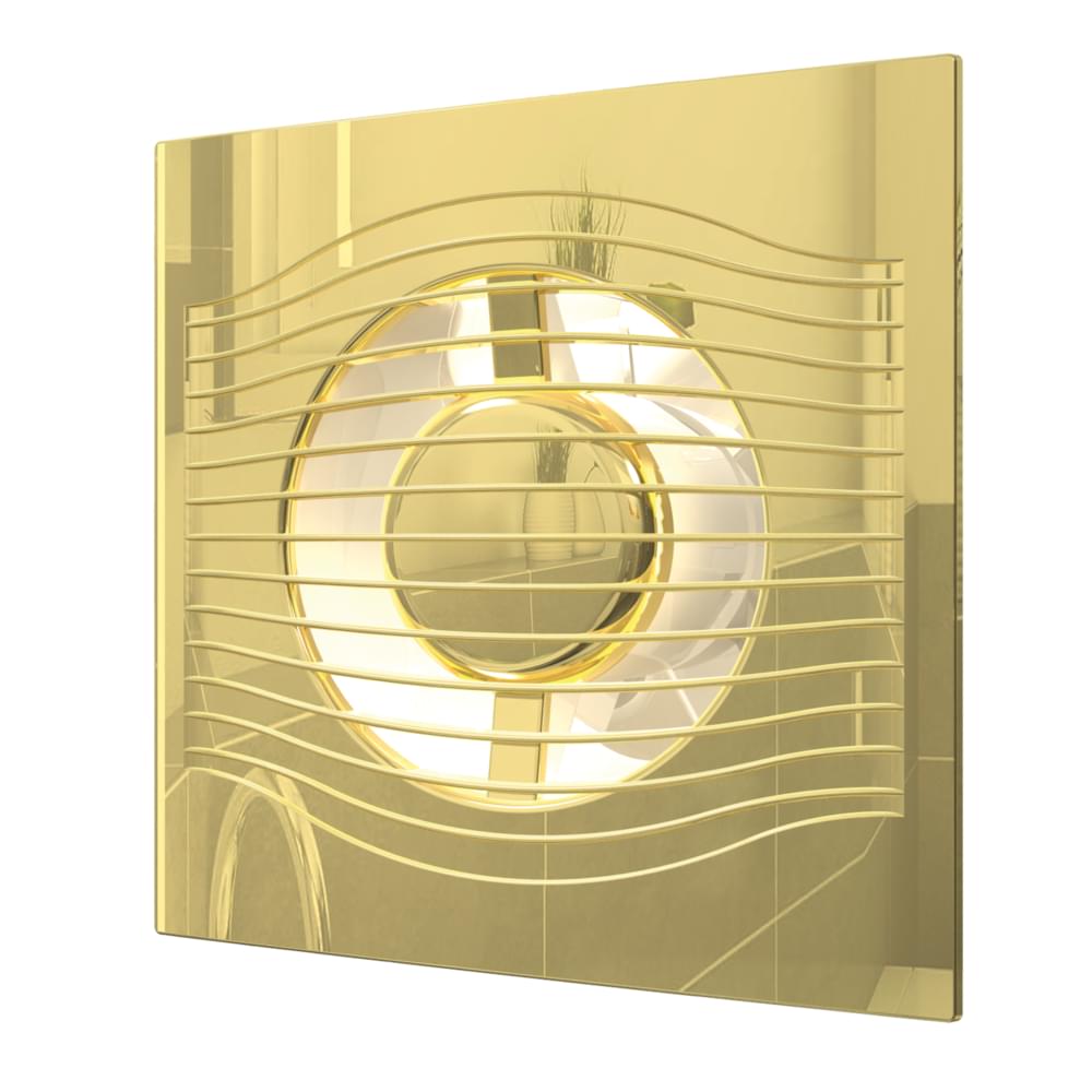 Вентилятор  SLIM 4C  Gold осевой вытяжной с обратным клапаном D100  DiCiTi