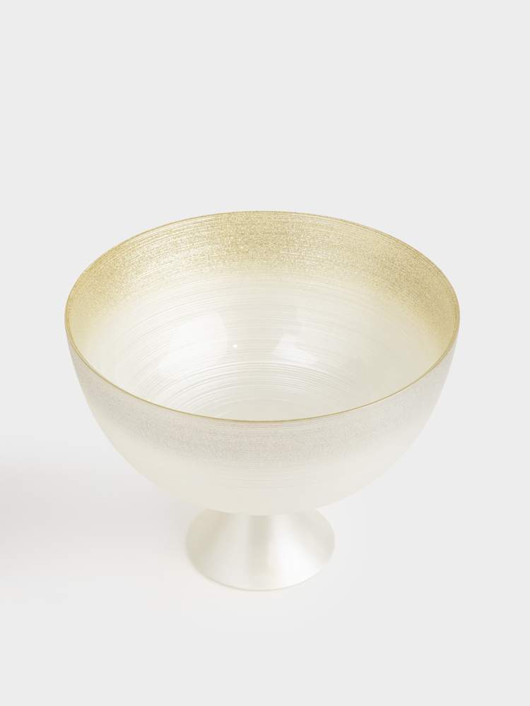 ANNA LAFARG Marbella Ваза д/фруктов 1700мл 24х18см стекло молочн./шампань ANLAF-6640F-1335-2009061-2