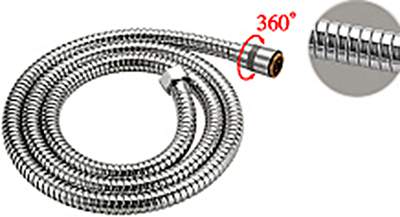 Шланг д/душа  РОТАТО  P43-20 200см /хром/ имп/имп  своб.вращ.360гр.