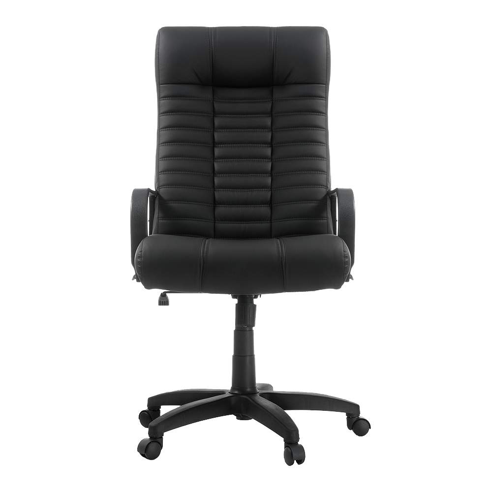 Кресло Атлант (Кожа иск., DO, №350(черный) , ТГ, PL 680, PL-1, ролик ст.)