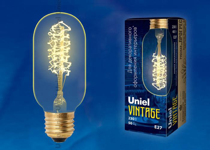 Лампа Uniel IL-V-L45A-40/Golden/E27 CW01 Vintage  UL-00000486