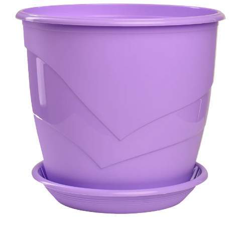 Горшок Венеция д.12см(0,75л) лаванда с поддоном 5PL0376 (5Plast)