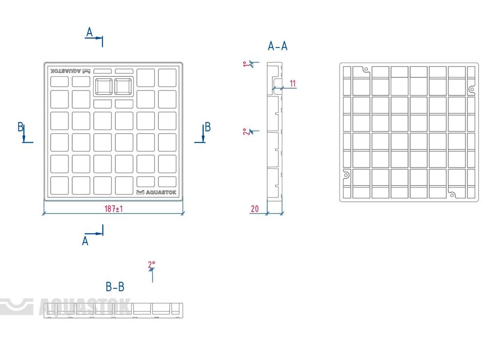 Крышка пластиковая для дождеприемника 300х300