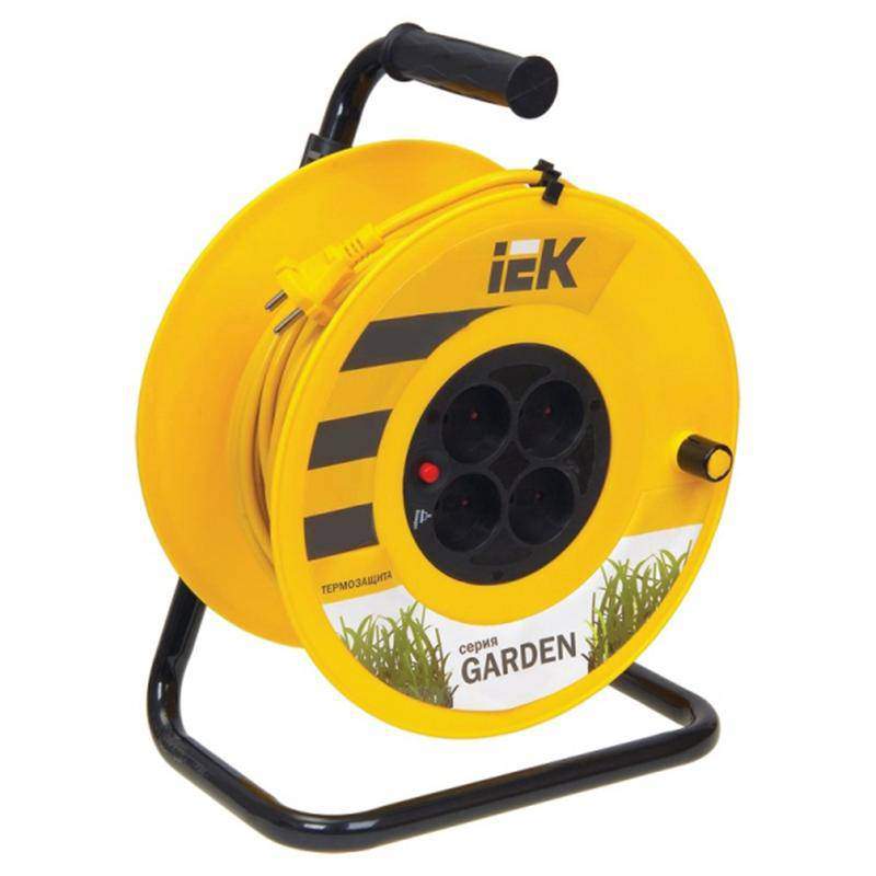 Удлинитель сил. IEK  WKP23-06-04-30  4 роз. на кат 30м  ПВС 2х0,75  УК30 термозащ. Garden 277732