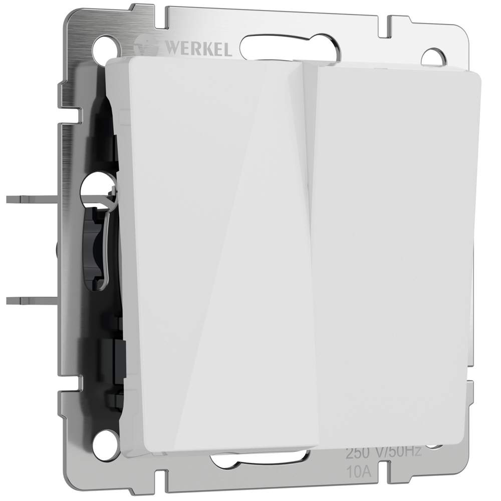 Выкл.  Werkel  2-кл.  (белый акрил)  -  W1120041