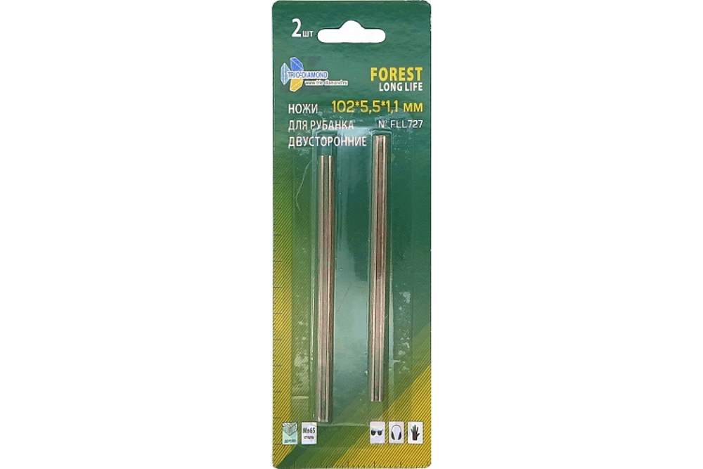 Ножи Forest Long Life д/электрорубанка двухст. 105х5,5х1,1мм 2шт  FLL727