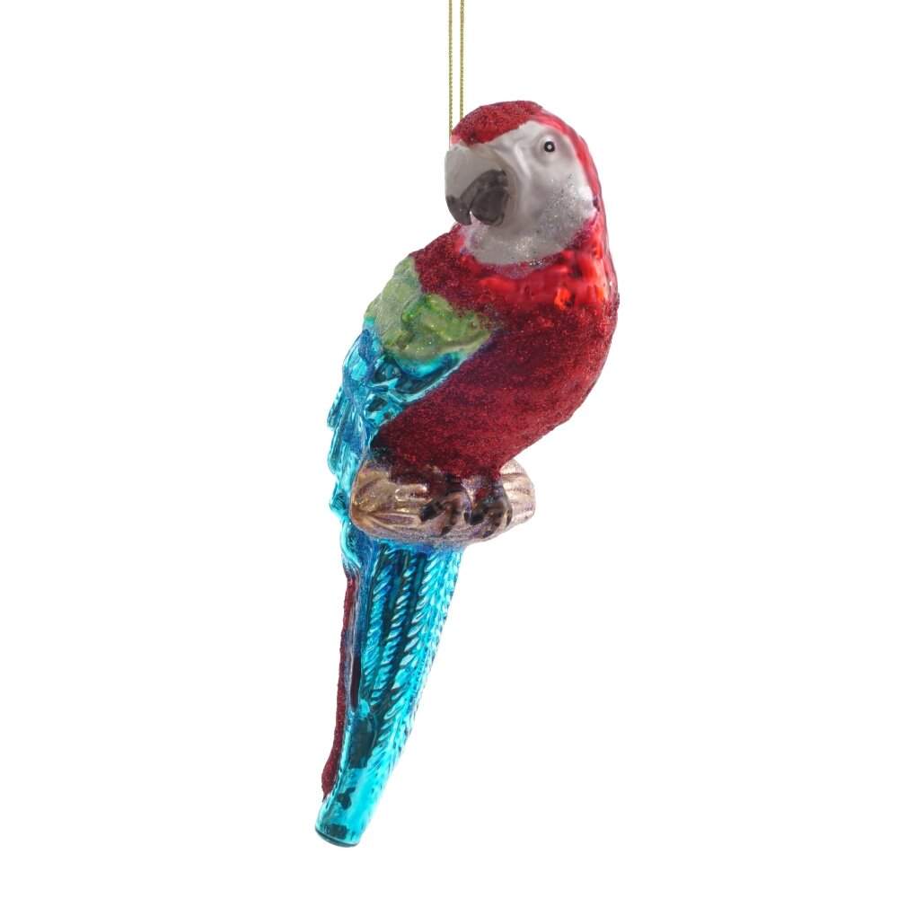 REMECO COLLECTION Игрушка елочная 809372 Попугай 14х5х12см (стекло) 