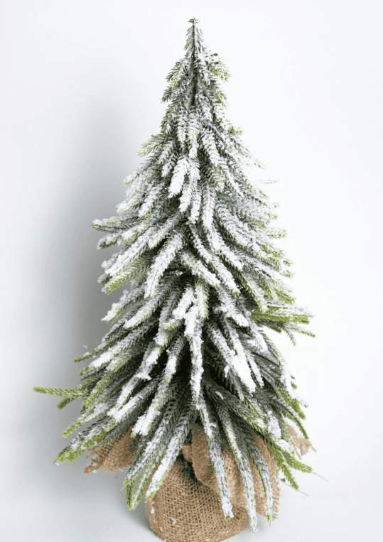 DECOLINE Ёлочка заснеженная в кашпо 45х20х20см ST15-T054A