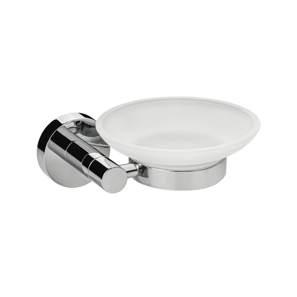 Мыльница стеклянная с крепл. к стене  GFmark  79004  хром