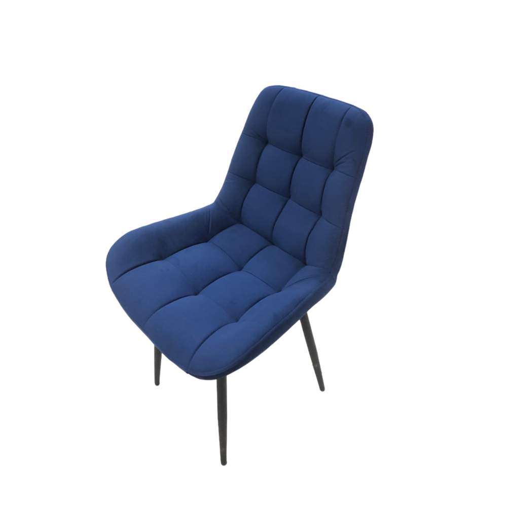 Стул МИС 7 Белен черный муар/ велутто 26 синий