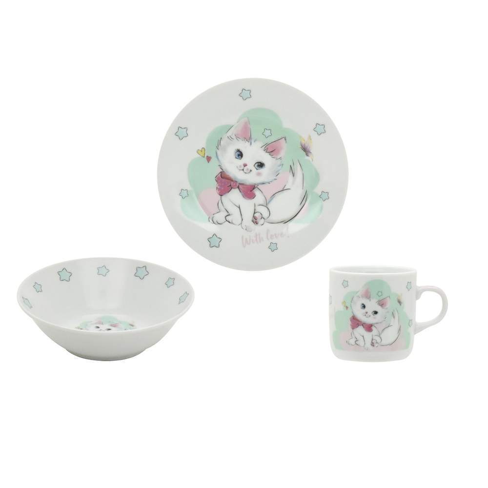 ФОКУС Набор детской посуды Кошечка 3пр. 3-655