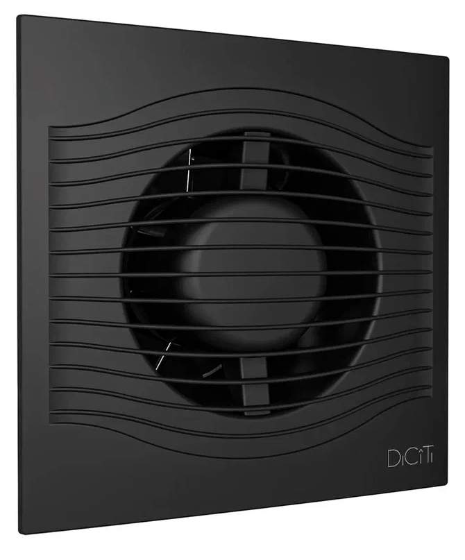 Вентилятор  SLIM 4C Matt black  накладной обр.клапан D 100  DICITI