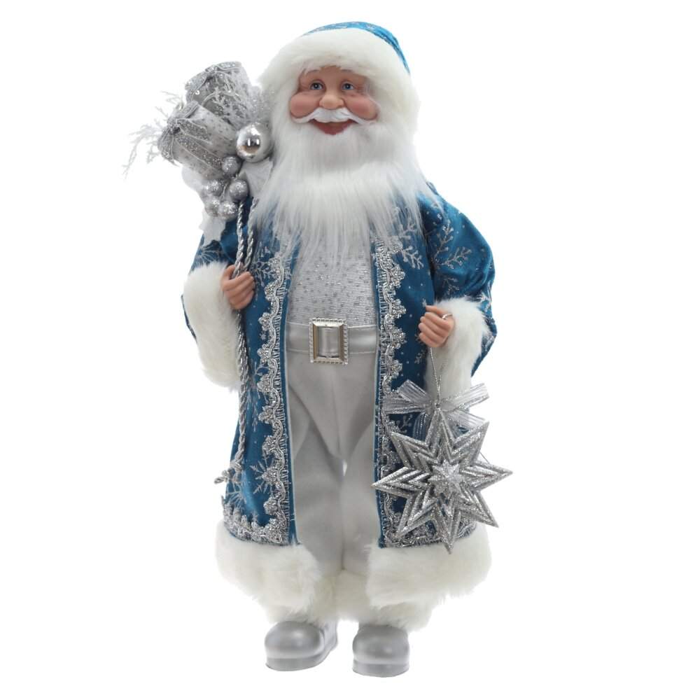REMECO COLLECTION Дед Мороз 822842 синий/серебро 26х23х45/60см