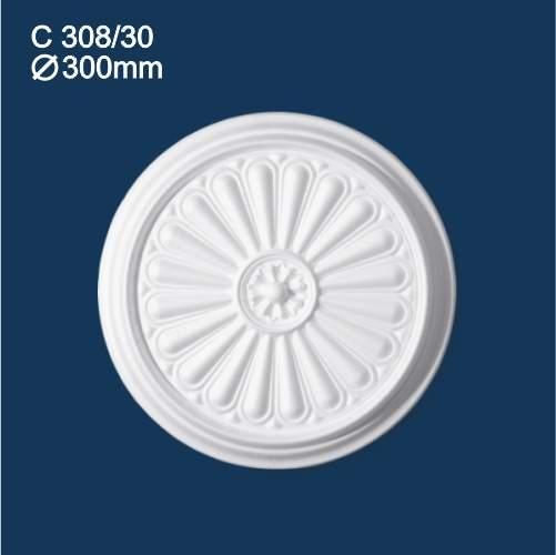 Розетка  С308/30 белая "Солид" d300