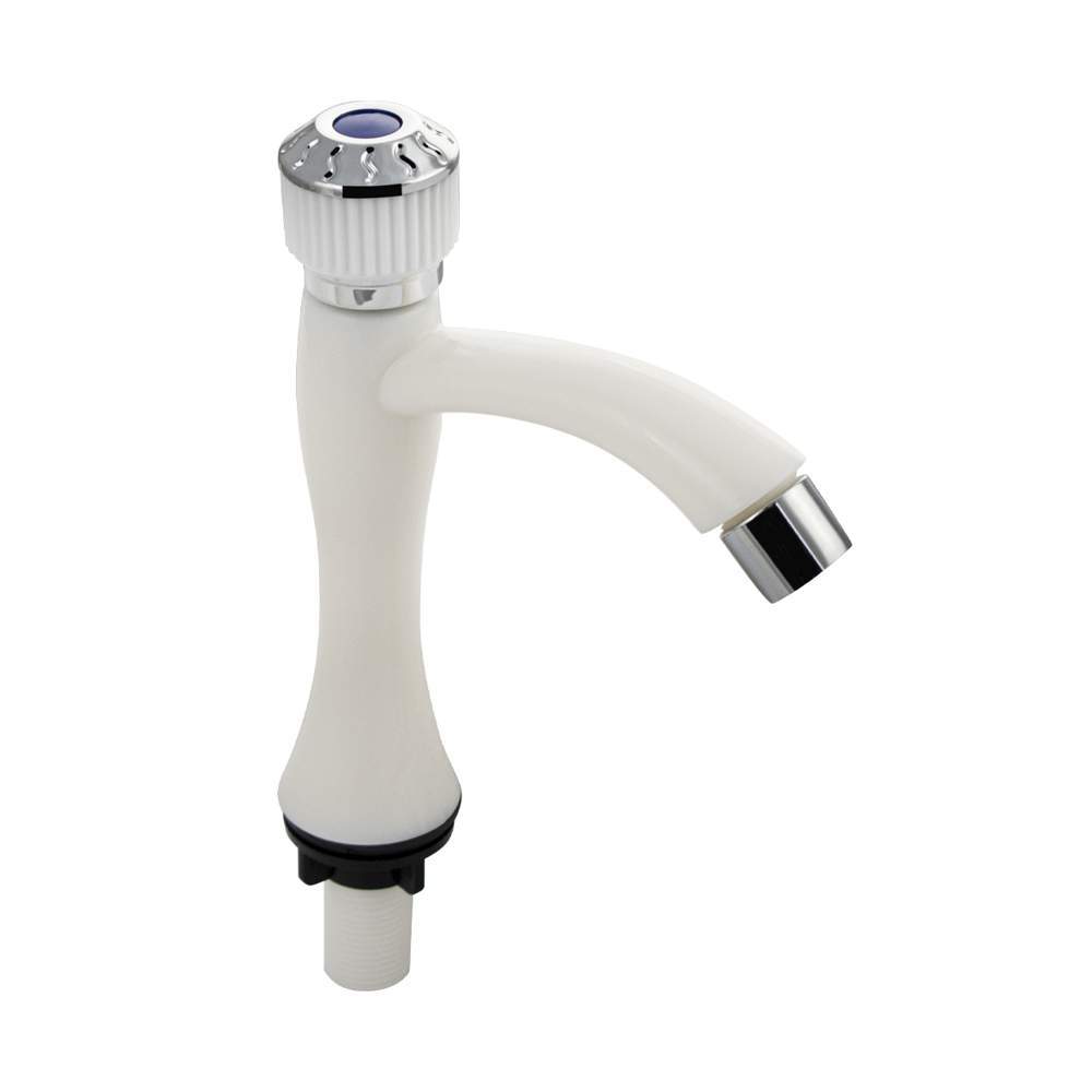 Кран Brimix на одну воду металлокер.из АБС белый  6621