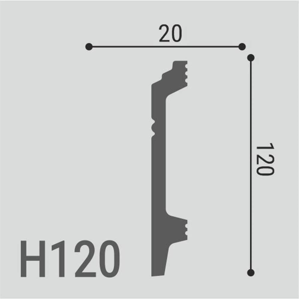 Плинтус XPS POLYMER Н 120 (120*20)/10