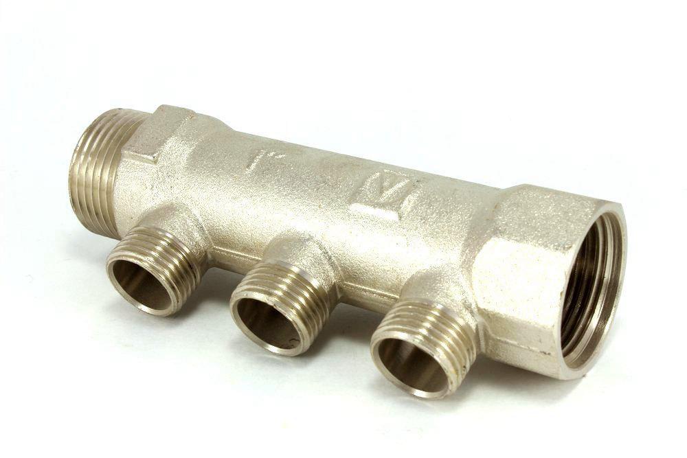Коллектор  н/р  1"х3 вых 1/2" никель VTc.500.N.0603