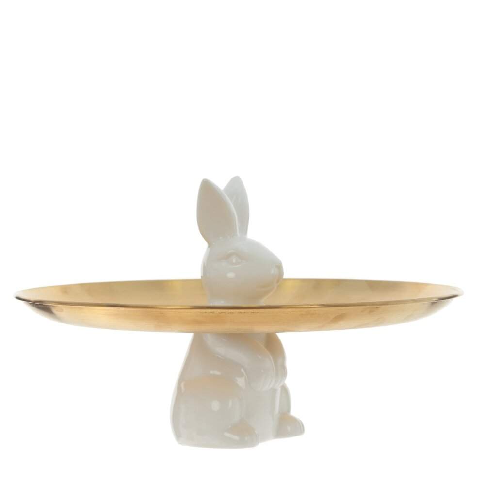 REMECO COLLECTION Блюдо 795680 Заяц L20 W20 H9см фарфор/металл