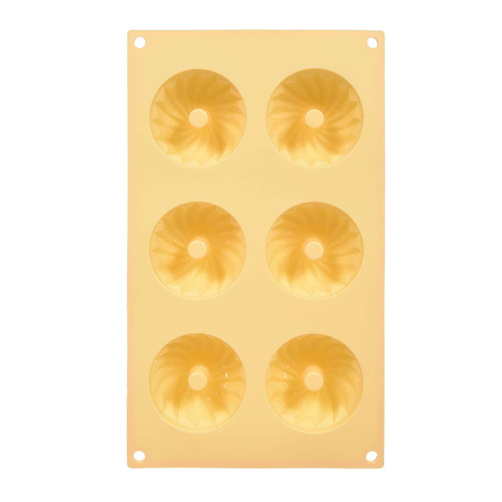MARMITON Форма 16024 силикон Кексы с отверстием 6 ячеек 29,5*17*3,5 см